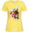 Women's T-shirt STRIPED DEER cornsilk фото