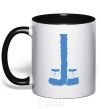 Mug with a colored handle SNOW MAIDEN black фото