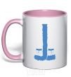 Mug with a colored handle SNOW MAIDEN light-pink фото