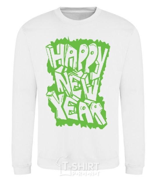 Sweatshirt HAPPY NEW YEAR GRAFFITI White фото