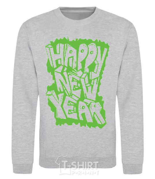 Sweatshirt HAPPY NEW YEAR GRAFFITI sport-grey фото