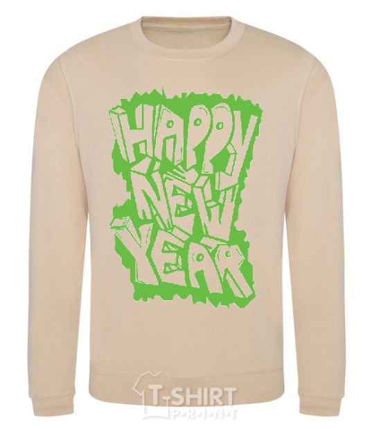 Sweatshirt HAPPY NEW YEAR GRAFFITI sand фото