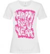 Women's T-shirt HAPPY NEW YEAR GRAFFITI White фото