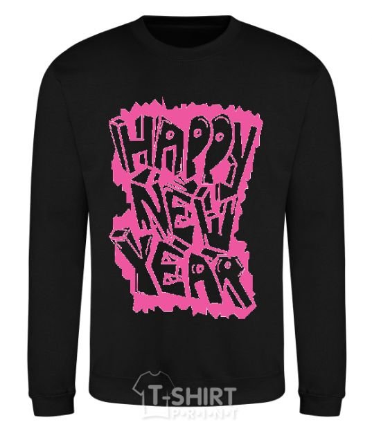 Sweatshirt HAPPY NEW YEAR GRAFFITI black фото