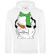 Men`s hoodie I WANT A SNOW MAIDEN GREEN White фото