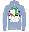 Men`s hoodie I WANT A SNOW MAIDEN GREEN sky-blue фото