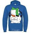 Men`s hoodie I WANT A SNOW MAIDEN GREEN royal фото