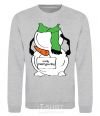 Sweatshirt I WANT A SNOW MAIDEN GREEN sport-grey фото