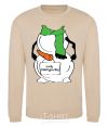 Sweatshirt I WANT A SNOW MAIDEN GREEN sand фото