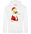 Men`s hoodie SIMPSON SANTA White фото