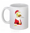 Ceramic mug SIMPSON SANTA White фото