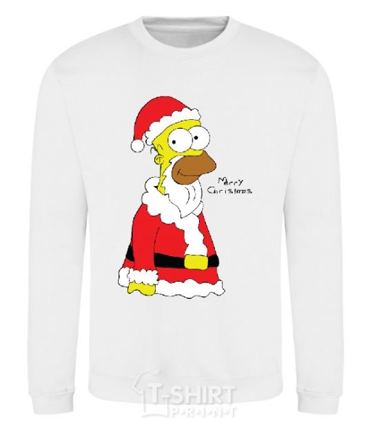 Sweatshirt SIMPSON SANTA White фото