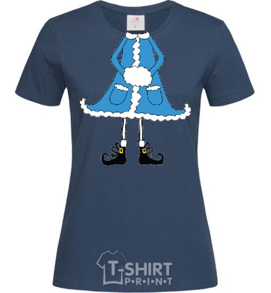 Women's T-shirt Snow Maiden navy-blue фото