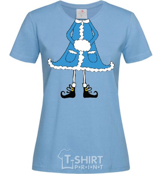 Women's T-shirt Snow Maiden sky-blue фото