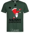 Men's T-Shirt FUN SANTA bottle-green фото