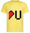Men's T-Shirt LOVE U pixels cornsilk фото