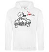 Men`s hoodie LOVED ON AUTO A man White фото