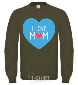 Sweatshirt I love mom big heart sand фото