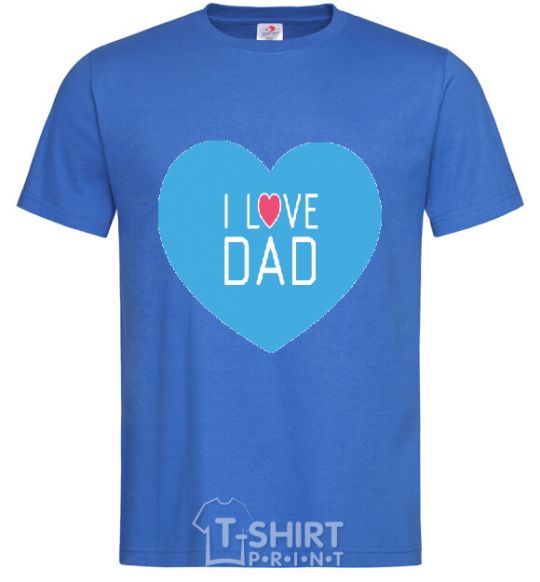 Men's T-Shirt I LOVE DAD royal-blue фото