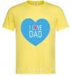 Men's T-Shirt I LOVE DAD cornsilk фото