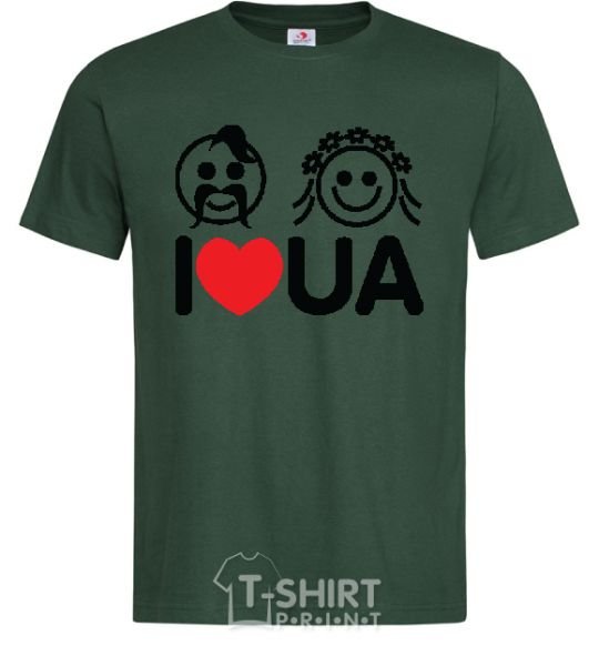 Мужская футболка I love UA Темно-зеленый фото