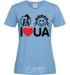 Women's T-shirt I love UA sky-blue фото