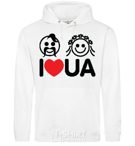 Men`s hoodie I love UA White фото