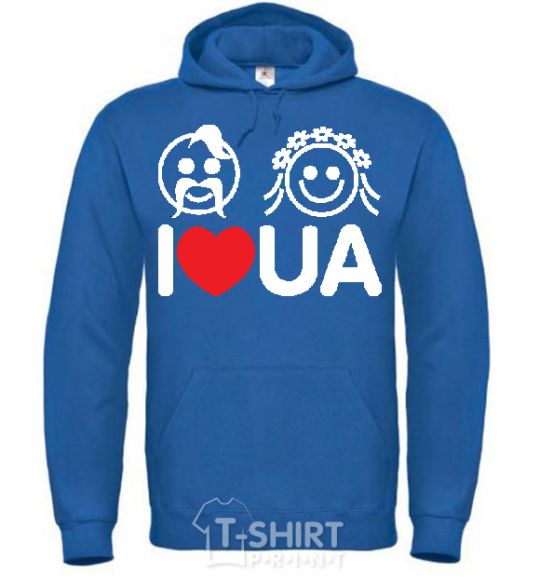 Men`s hoodie I love UA royal фото