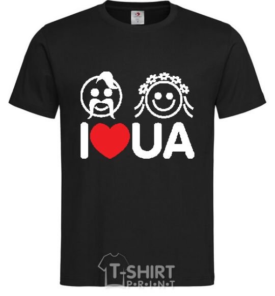Мужская футболка I love UA Черный фото