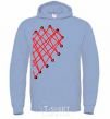 Men`s hoodie HEART sky-blue фото