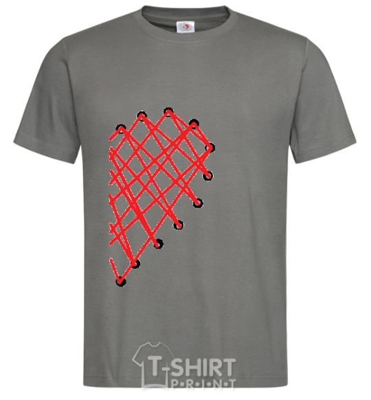 Men's T-Shirt HEART dark-grey фото