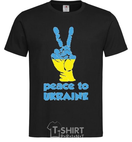 Мужская футболка Peace to Ukraine Черный фото