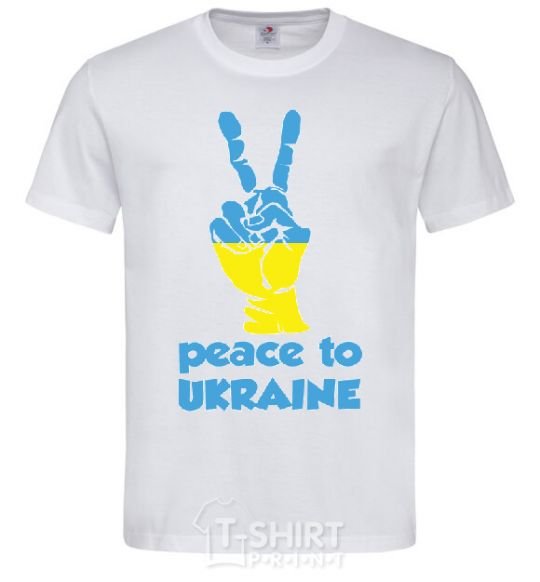 Men's T-Shirt Peace to Ukraine White фото
