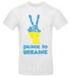 Мужская футболка Peace to Ukraine Белый фото