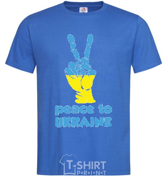 Men's T-Shirt Peace to Ukraine royal-blue фото