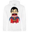 Men`s hoodie SUPERMAN (Roberto Salvador) White фото