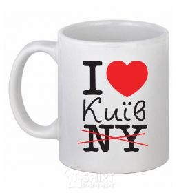 Ceramic mug Kyїv White фото
