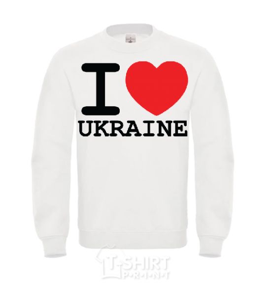 Sweatshirt I love Ukraine (original) White фото