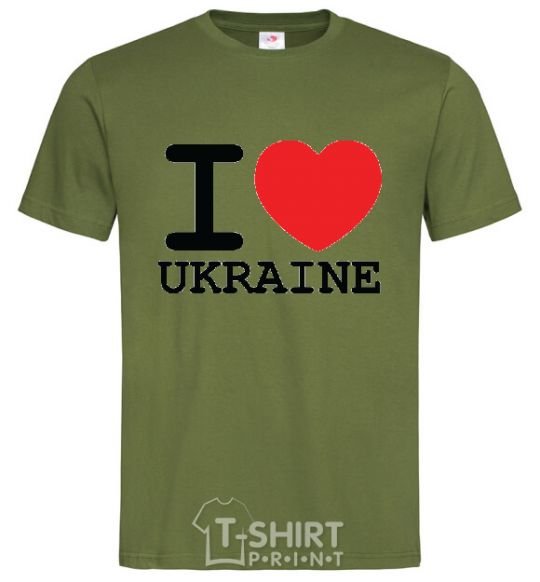 Men's T-Shirt I love Ukraine (original) millennial-khaki фото