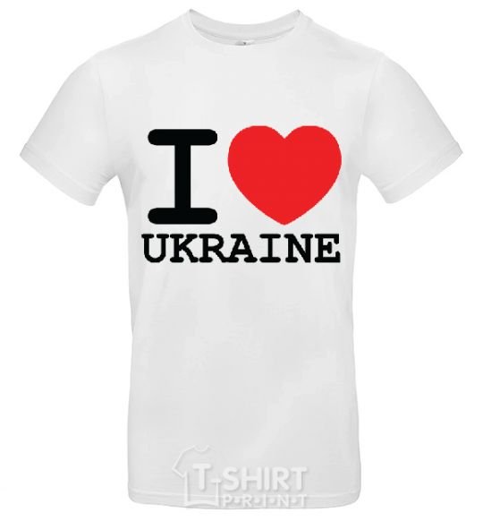 Men's T-Shirt I love Ukraine (original) White фото