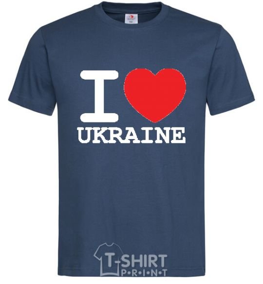 Men's T-Shirt I love Ukraine (original) navy-blue фото
