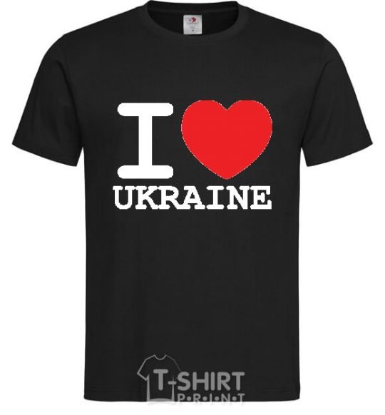 Men's T-Shirt I love Ukraine (original) black фото