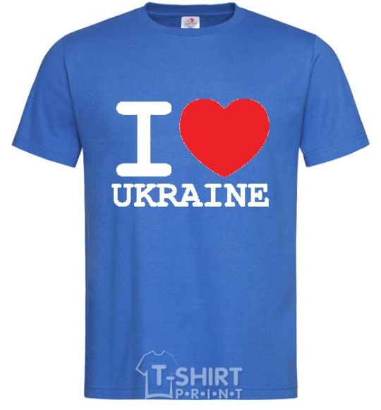 Men's T-Shirt I love Ukraine (original) royal-blue фото