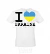 Men's T-Shirt I love Ukraine (flag) White фото