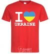 Men's T-Shirt I love Ukraine (flag) red фото