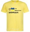 Мужская футболка I love my Ukrainian woman Лимонный фото