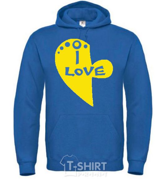 Men`s hoodie I love patriot royal фото