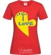 Women's T-shirt I love patriot red фото