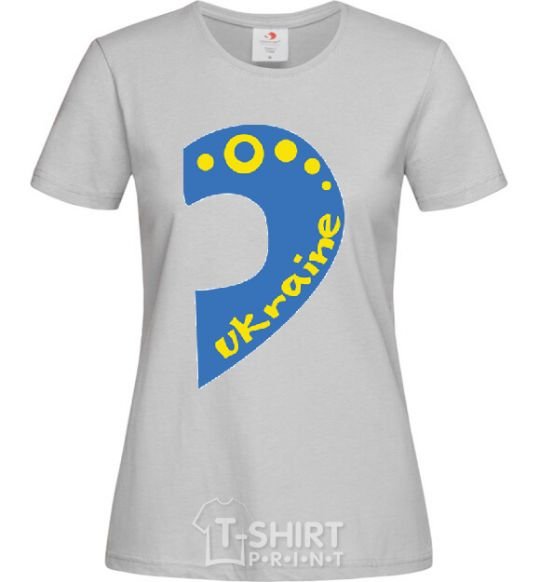 Women's T-shirt ...Ukraine grey фото