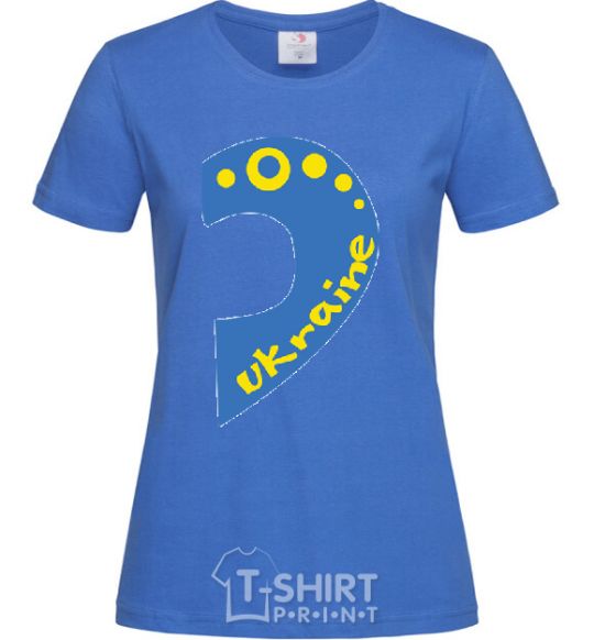 Women's T-shirt ...Ukraine royal-blue фото